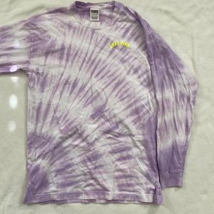 PINK oversized tie-dye long sleeve